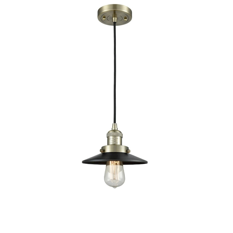 Innovations Lighting Railroad 8  Wide Mini Pendant - Cord Suspension