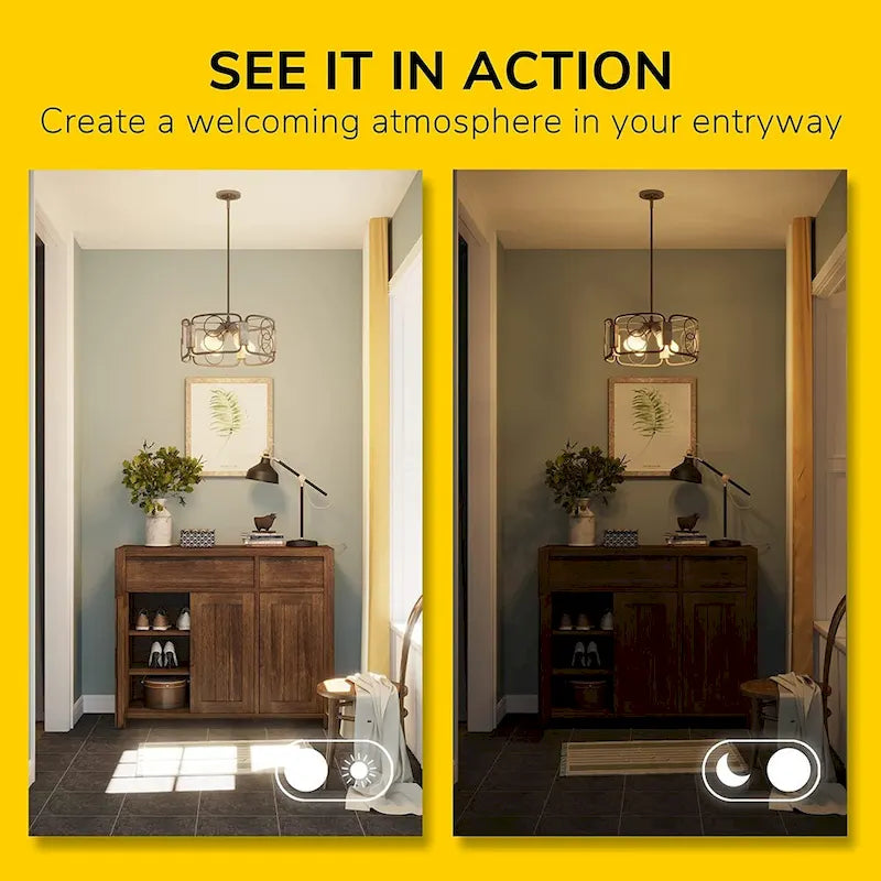 4 light farmhouse industrial chandelier wood accents drum pendant light