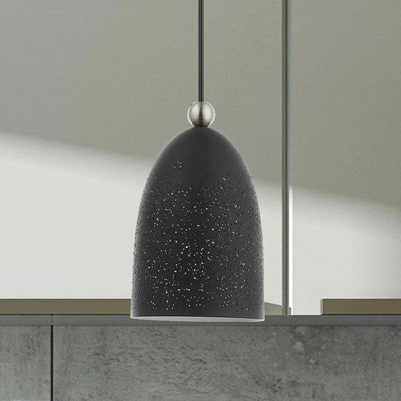 Livex Lighting 1 Light Scandinavian Gray Mini Pendant, 49107-76 - 5.5  Dia x 12  - 80  Adj. H
