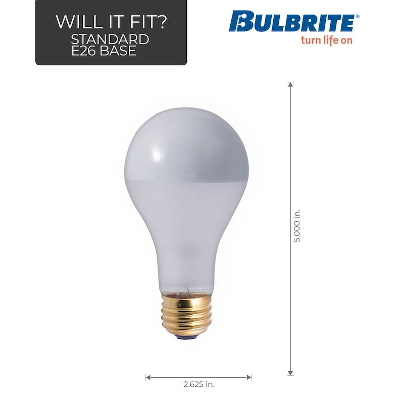 Bulbrite Pack of (8) 100 Watt Dimmable Inside Frost Silver Bowl A21 Medium (E26) Incandescent Bulb - 100 Watt
