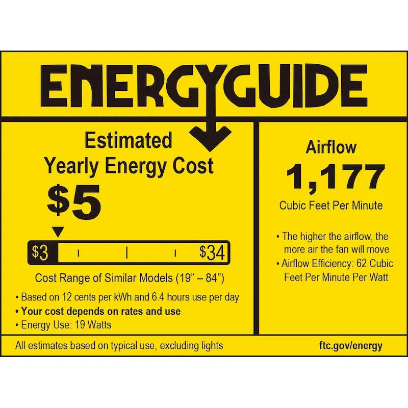 Obvi 22 inch Indoor Ceiling Fan with Clear Blades and LED Light Kit - Black