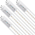 Luxrite 4FT T8 LED Tube Light, Ballast and Ballast Bypass Compatible, 13W=32W, Single-End or Double-End Powered (4 Pack)