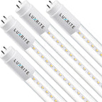 Luxrite 4FT T8 LED Tube Light, Ballast and Ballast Bypass Compatible, 13W=32W, Single-End or Double-End Powered (4 Pack)