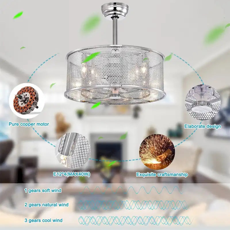 20.4  Dual Shade Modern Ceiling Fan