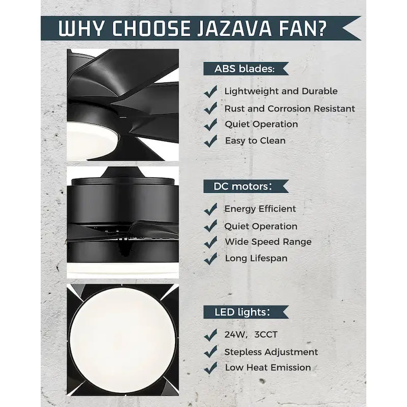 70 Inch 24W DC Led Ceiling Fan with Lights, 8-Blades, Remote Control and App and Alexa Google Voice Control