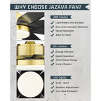 70 Inch 24W DC Led Ceiling Fan with Lights, 8-Blades, Remote Control and App and Alexa Google Voice Control