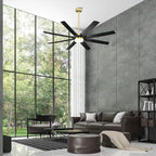 70 Inch 24W DC Led Ceiling Fan with Lights, 8-Blades, Remote Control and App and Alexa Google Voice Control