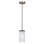JENNER 60-Watt 1 Light Matte Black and Gold Mid Century Modern Pendant with Clear Glass Shade