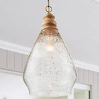 1-light Light Wood Pendant