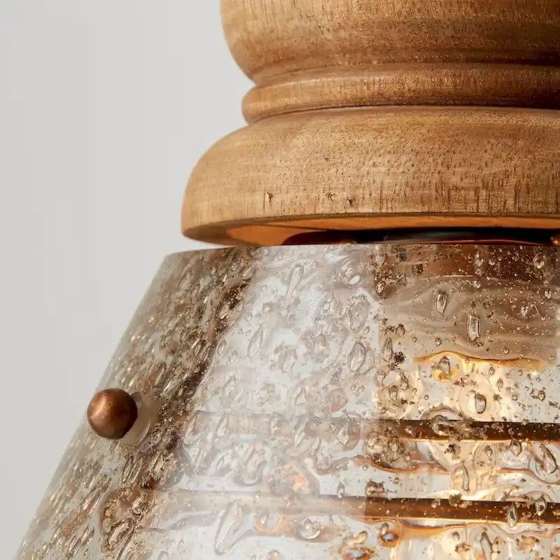 1-light Light Wood Pendant