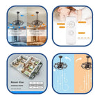 Industrial Ceiling Fan Light with Remote Control - N/A