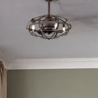 Industrial Ceiling Fan Light with Remote Control - N/A