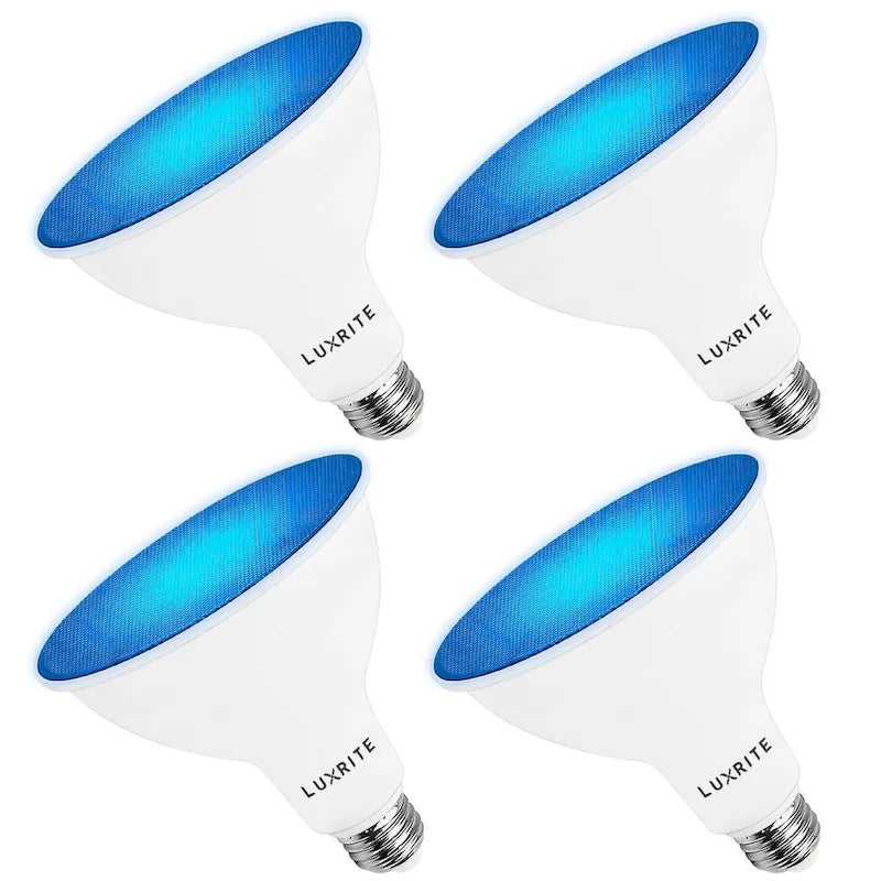 Luxrite LED PAR38 Flood Light Bulb, 8W=45W, Damp Rated, UL Listed, E26 Base, Indoor Outdoor, Decoration 4 Pack