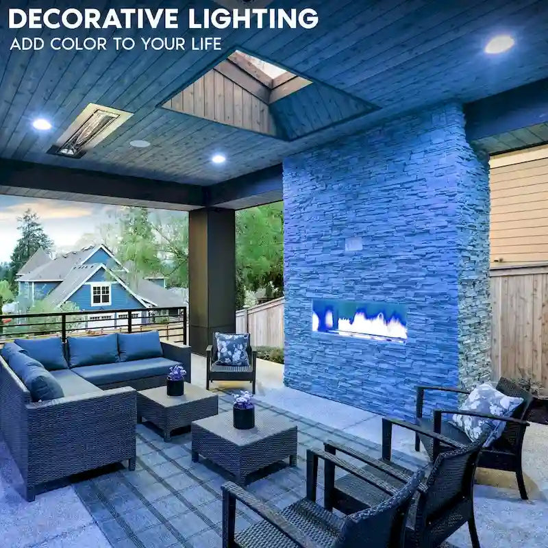 Luxrite LED PAR38 Flood Light Bulb, 8W=45W, Damp Rated, UL Listed, E26 Base, Indoor Outdoor, Decoration 4 Pack