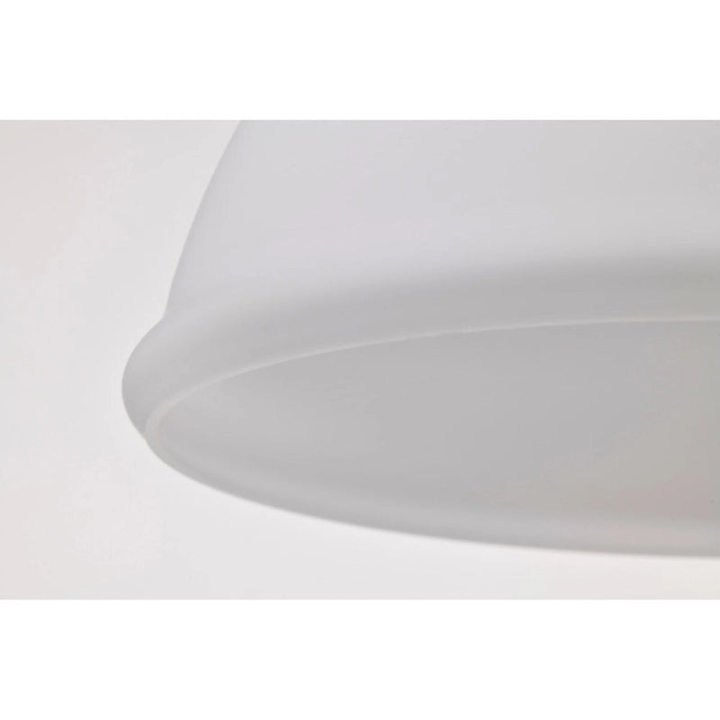 Russel 10 Inch Mini Pendant Matte Black with Satin White Glass - Matte Black