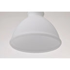 Russel 10 Inch Mini Pendant Matte Black with Satin White Glass - Matte Black
