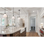 Russel 10 Inch Mini Pendant Matte Black with Satin White Glass - Matte Black