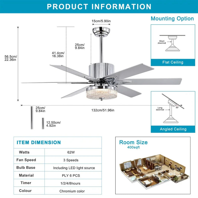 Modern Ceiling Fans with Remote