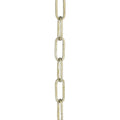 48-inch 9-gauge Gilded Silver Square Profile Accessory Chain - Gilded Silver - 1.125 in x 1.125 in x 48 in