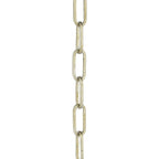 48-inch 9-gauge Gilded Silver Square Profile Accessory Chain - Gilded Silver - 1.125 in x 1.125 in x 48 in