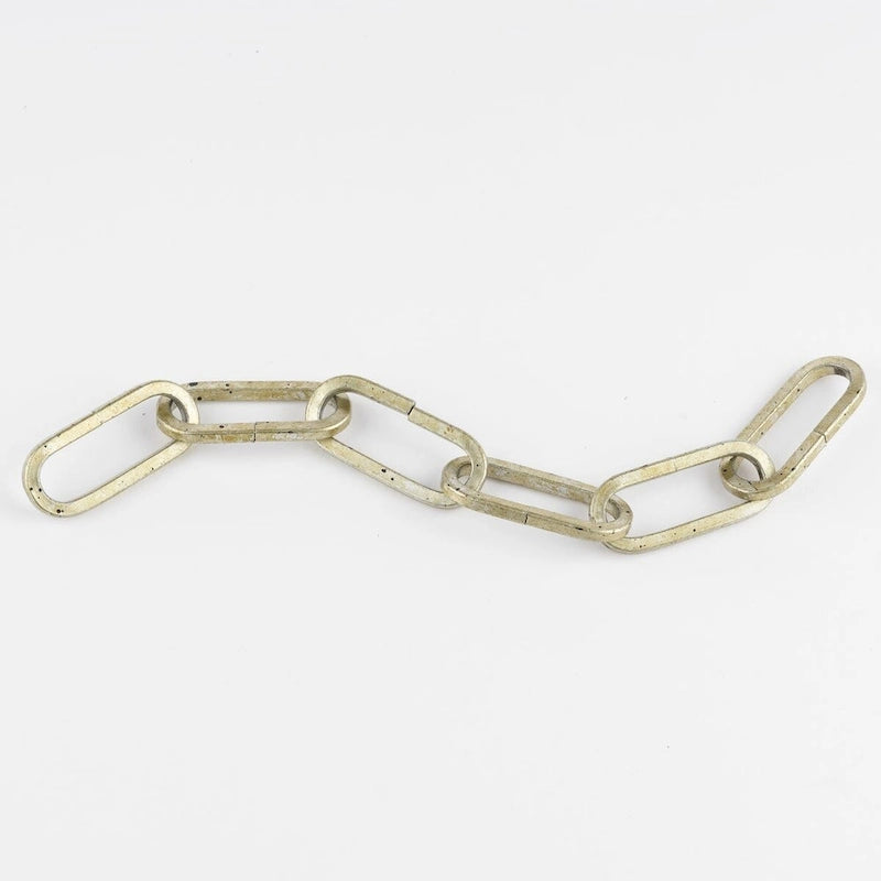 48-inch 9-gauge Gilded Silver Square Profile Accessory Chain - Gilded Silver - 1.125 in x 1.125 in x 48 in