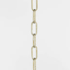 48-inch 9-gauge Gilded Silver Square Profile Accessory Chain - Gilded Silver - 1.125 in x 1.125 in x 48 in