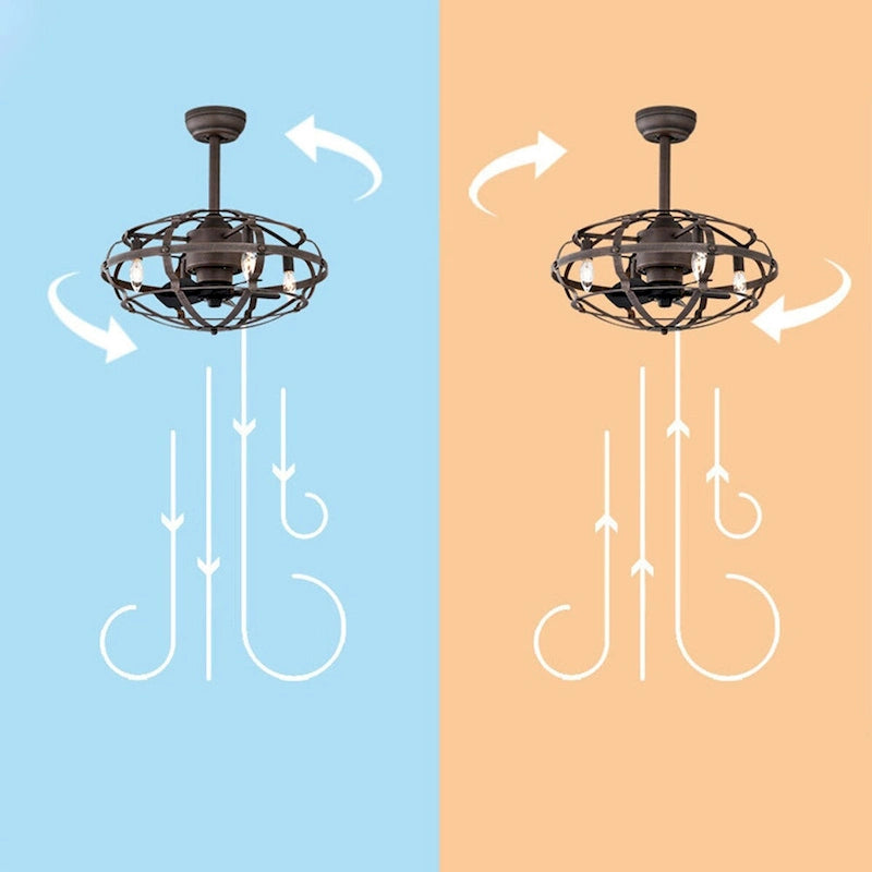 Industrial Ceiling Fan Light Kit for Living Room Bedroom Kitchen