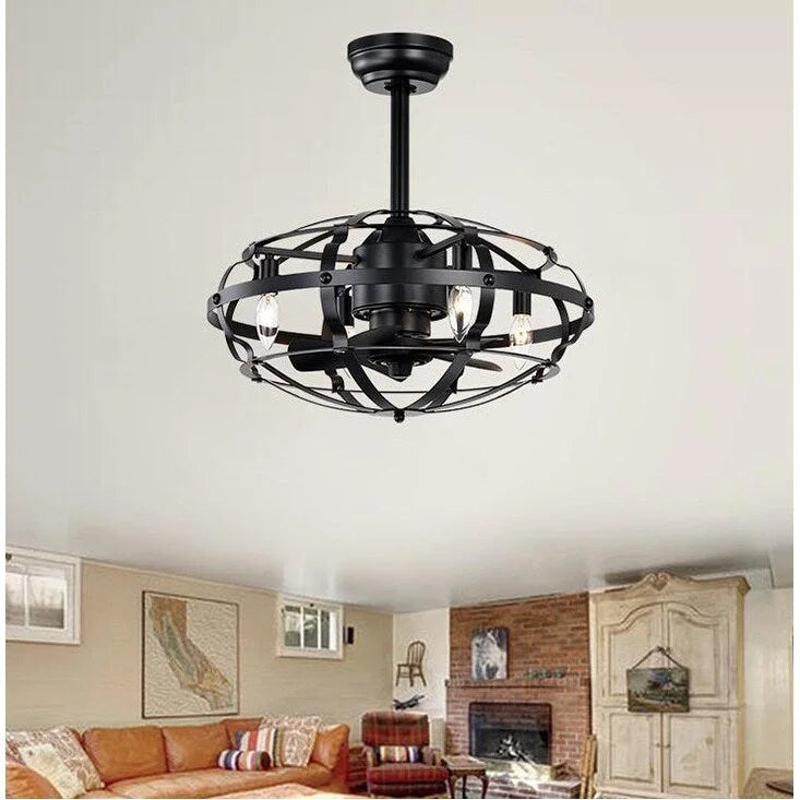 Industrial Ceiling Fan Light Kit for Living Room Bedroom Kitchen