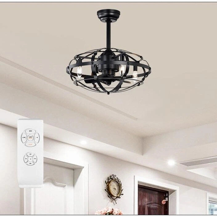 Industrial Ceiling Fan Light Kit for Living Room Bedroom Kitchen