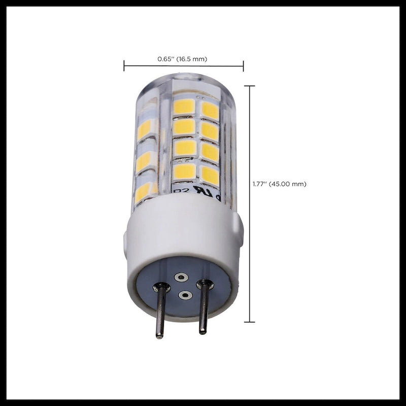 4.5 Watt T6 LED Clear Finish GY6.35 Base 5000K 120 Volt