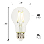 Westinghouse Lighting 4.5-Watt (40-Watt Equivalent) Clear A19 Dimmable Filament LED Light Bulb, Medium Base - 6-Pack