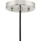 Hinton Collection One-Light Brushed Nickel Modern Farmhouse Pendant - 8.25 in x 8.25 in x 8.62 in