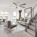 52-in Modern Nickel Reversible 5-Blade Ceiling Fan with Light and Remote