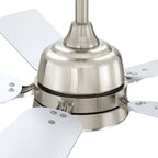 52-in Modern Nickel Reversible 5-Blade Ceiling Fan with Light and Remote