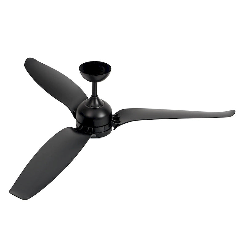 60  Black 3-Blade Ceiling Fan with LED Light Kit and Remote