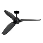 60  Black 3-Blade Ceiling Fan with LED Light Kit and Remote