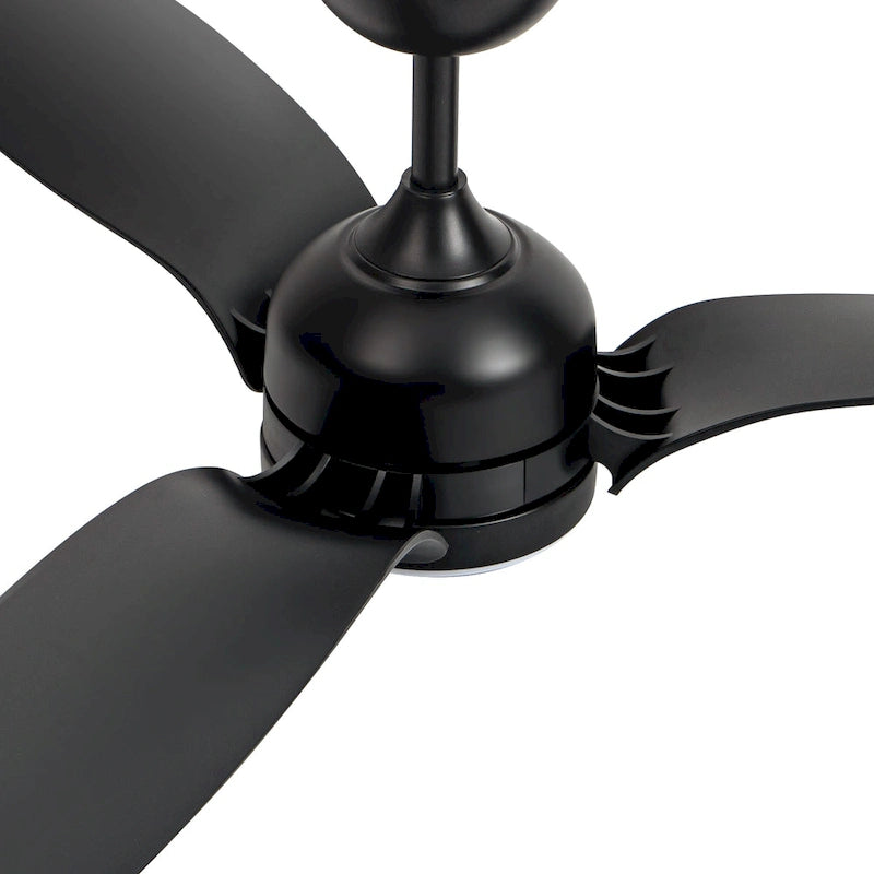 60  Black 3-Blade Ceiling Fan with LED Light Kit and Remote