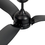 60  Black 3-Blade Ceiling Fan with LED Light Kit and Remote