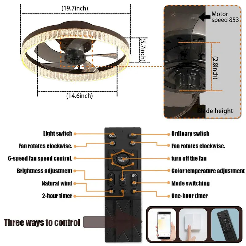 Ceiling Fans with Ring LED