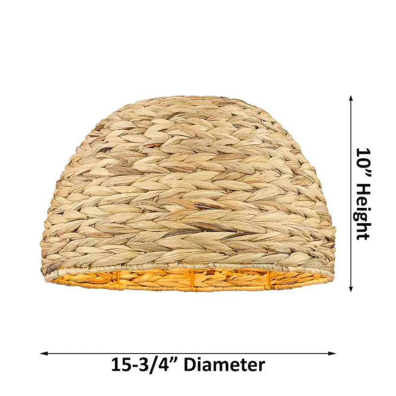 Innovations Lighting Woven Rattan - 1 Light 16  Stem Hung Pendant