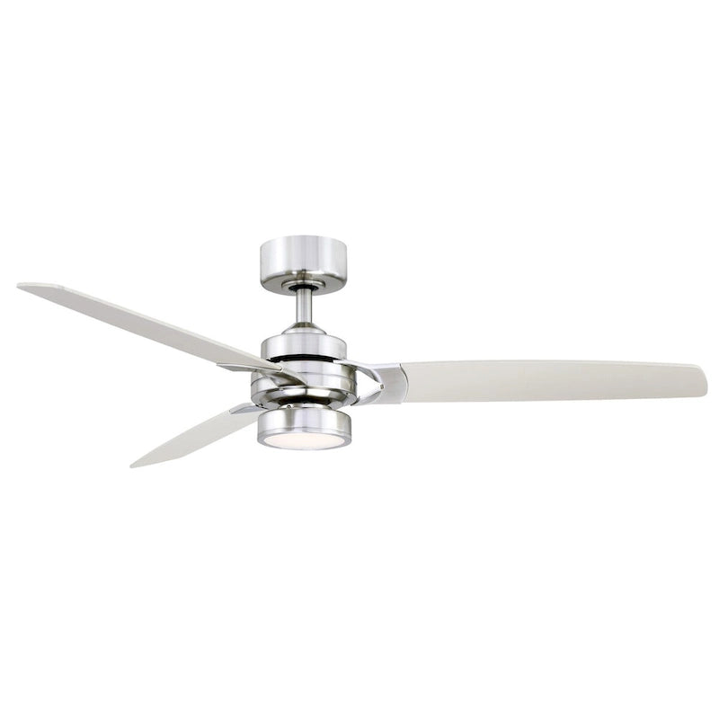 Amped 52 inch Indoor Ceiling Fan with Brushed Nickel Blades and LED Light Kit - Brushed Nickel