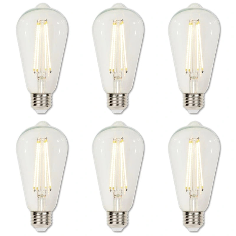 Westinghouse Lighting 4.5-Watt (40-Watt Equivalent) Clear ST20 Dimmable Filament LED Light Bulb, Medium Base, 6 Pack - 6-Pack
