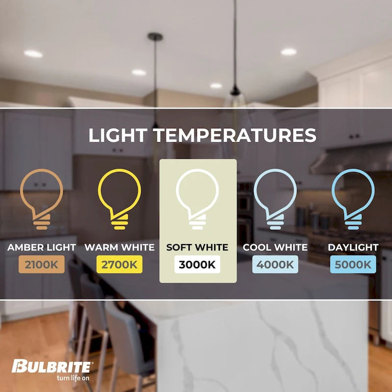 Bulbrite LED Filament Pack of (4) 5 Watt Dimmable 11 Inch T9 Light Bulb with Frost Glass Finish and Medium (E26) Base
