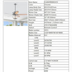 Crystal Chandelier Fan Light with Remote and Reversible Motor