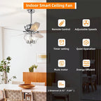 Crystal Chandelier Fan Light with Remote and Reversible Motor