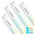 Luxrite 2FT T8 LED Tube Light, 8W=17W, 3 Color Option, Single and Double End Powered, 960 Lumens, UL, DLC (4 Pack) - 4