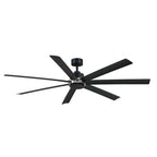 Pendry 72 inch Indoor/Outdoor Ceiling Fan - Black with Brushed Nickel Accent