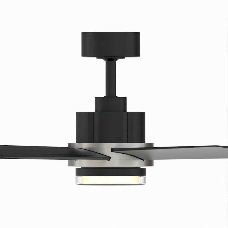 Pendry 72 inch Indoor/Outdoor Ceiling Fan - Black with Brushed Nickel Accent