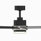 Pendry 72 inch Indoor/Outdoor Ceiling Fan - Black with Brushed Nickel Accent
