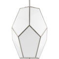 Latham Collection One-Light Brushed Nickel Contemporary Pendant - 14 in x 14 in x 19.75 in